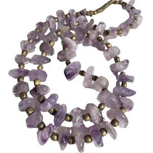Vintage Amethyst Bead Necklace